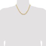14K 7mm Semi Solid Rope with Lobster Clasp Chain - Image 4