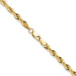 14ky 3.5mm Semi-Solid Rope Chain - Image 3