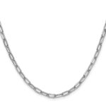 14k White Gold 3.7mm Semi-Solid Beveled Paperclip Chain - Image 2