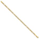 14K 3.5mm Semi-Solid Figaro with Lobster Clasp Anklet - Image 2