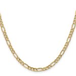 14K 4.2mm Semi-Solid Figaro with Lobster Clasp Chain - Image 2