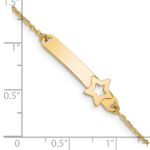 14K Polished Solid Chain/Solid Plate Star 27.7x8mm Plate 5.Baby/Child ID Bracelet with Extender - Image 3