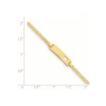 14k Polished Solid Chain/Solid Plate Anchor Link Cut-out Heart 21.5x4.8mm Plate 6 inch Baby/Child ID Bracelet - Image 3