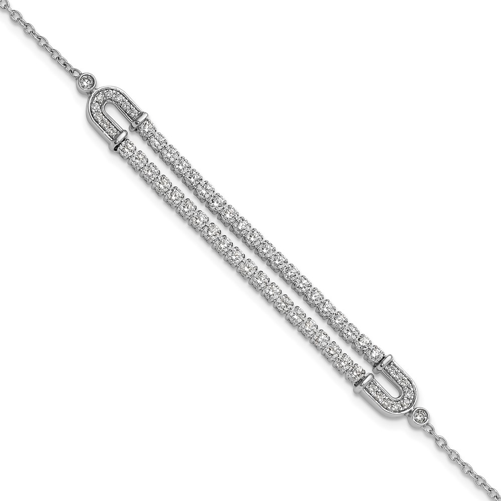 BM10216-200-WAA.jpg 14k White Gold 2 carat Lab Grown Diamond VS/SI+ G+ Complete 6.5 inch with 1 inch extension Bracelet - Image 1