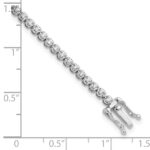 14k White Gold 1 carat Lab Grown Diamond VS/SI+ G+ Complete Round Tennis Bracelet - Image 7