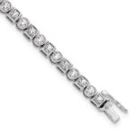 14k White Gold 2 1/8 carat Lab Grown Diamond VS/SI+ G+ Complete 6.75 inch Shapes Bracelet