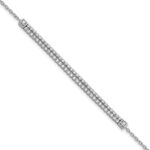 14k White Gold 1 carat Lab Grown Diamond VS/SI+ G+ Complete 6.5 inch with 1 inch extension Bracelet