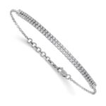 14k White Gold 1 carat Lab Grown Diamond VS/SI+ G+ Complete 6.5 inch with 1 inch extension Bracelet - Image 3