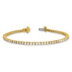 14k 2 3/4 carat Lab Grown Diamond VS+ F+ Complete Tennis Bracelet - Image 5
