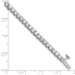 14k White Gold  5 carat Lab Grown Diamond VS/SI+ G+ Complete Tennis Bracelet - Image 6
