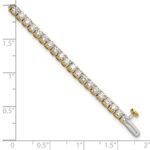 14k 5 carat Lab Grown Diamond VS+ F+ Complete Tennis Bracelet - Image 6