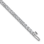 14k White Gold  7 carat Lab Grown Diamond VS+ F+ Complete Tennis Bracelet