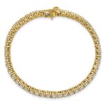14k 7 carat Lab Grown Diamond VS+ F+ Complete Tennis Bracelet - Image 4