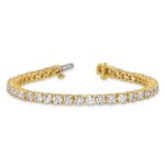 14k 12 1/2 carat Lab Grown Diamond VS+ F+ Complete Tennis Bracelet - Image 5