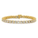 14k 14 carat Lab Grown Diamond VS/SI+ G+ Complete Tennis Bracelet - Image 3