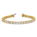 14k 14 carat Lab Grown Diamond VS+ F+ Complete Tennis Bracelet - Image 5