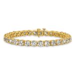14k 16 carat Lab Grown Diamond VS/SI+ G+ Complete Tennis Bracelet - Image 3