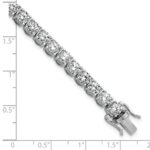 14k White Gold  11 1/8 carat Lab Grown Diamond VS+ F+ Complete Tennis Bracelet - Image 6