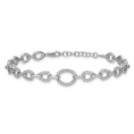 14k White Gold 1 3/8 carat Lab Grown Diamond VS/SI+ G+ Complete 7 inch with 1 inch extension Bracelet - Image 3