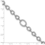 14k White Gold 1 3/8 carat Lab Grown Diamond VS/SI+ G+ Complete 7 inch with 1 inch extension Bracelet - Image 5