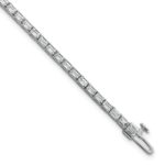 14k White Gold 5 carat Lab Grown Diamond VS/SI+ G+ Complete Emerald Tennis Bracelet