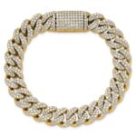 14k 9 1/6 carat Lab Grown Diamond VS/SI+ G+ Complete 4mm Pav‚ Cuban Link 8 Bracelet - Image 4