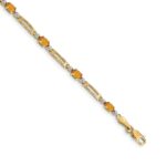 10k Diamond and Citrine Bracelet