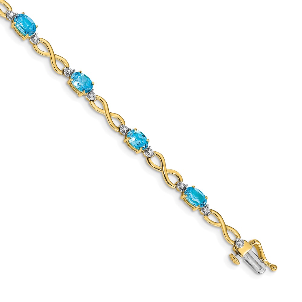BM4494-BT-003-1YA.jpg 10k Blue Topaz and Diamond Infinity Bracelet - Image 1