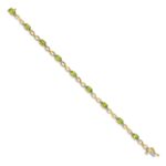 10k Peridot and Diamond Infinity Bracelet - Image 2