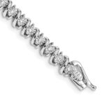 14k White Gold 7/8 carat Lab Grown Diamond VS/SI+ G+ Complete 7.5 inch Fancy Tennis Bracelet