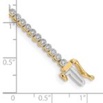 14k Complete 1/2 carat Diamond Illusion Setting 7 inch Tennis Bracelet - Image 3