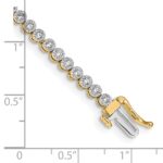 14k 1 carat Lab Grown Diamond VS/SI+ G+ Complete 7 inch Fancy Tennis Bracelet - Image 3