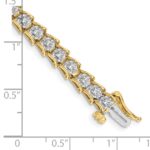14k Complete 5/8 carat Diamond Illusion Setting 7 inch Tennis Bracelet - Image 3