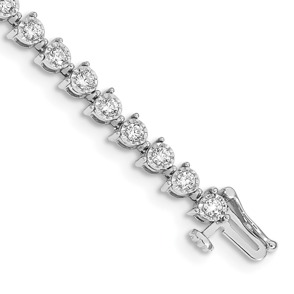 BM4656-200-WA.jpg 14k White Gold Complete 2 carat Diamond Illusion Setting 7 inch Tennis Bracelet - Image 1