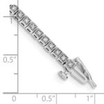 14k White Gold Complete 1/2 carat Diamond 7 inch Tennis Bracelet - Image 3