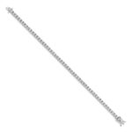 14k White Gold 1 carat Lab Grown Diamond VS/SI+ G+ Complete 7 inch Illusion Setting Bracelet - Image 2