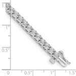 14k White Gold Complete 2 carat Diamond Illusion Setting 7 inch Tennis Bracelet - Image 4