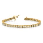 14k Complete 2 carat Diamond Illusion Setting 7 inch Tennis Bracelet - Image 3