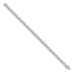 14k White Gold Complete 3 carat Diamond Cluster Setting 7 inch Tennis Bracelet - Image 2
