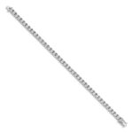 14k White Gold Complete 4 carat Diamond Illusion Setting 7.5 inch Tennis Bracelet - Image 2