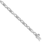 14k White Gold 1/2 carat Lab Grown Diamond VS/SI+ G+ Complete 7.25 inch Infinity Bracelet