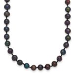 14k 4-5mm Black Near-Round Freshwater Cultured Pearl Necklace