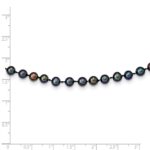 14k 5-6mm Black Near-Round Freshwater Cultured Pearl Necklace - Image 5