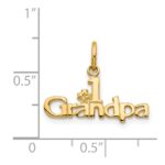 14k #1 GRANDPA Charm - Image 4