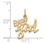 14k BABY GIRL Charm - Image 4