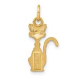 14k Satin Tom Cat Charm - Image 3