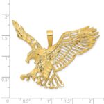 14k Large Cut-out Wings Eagle Charm - Image 3