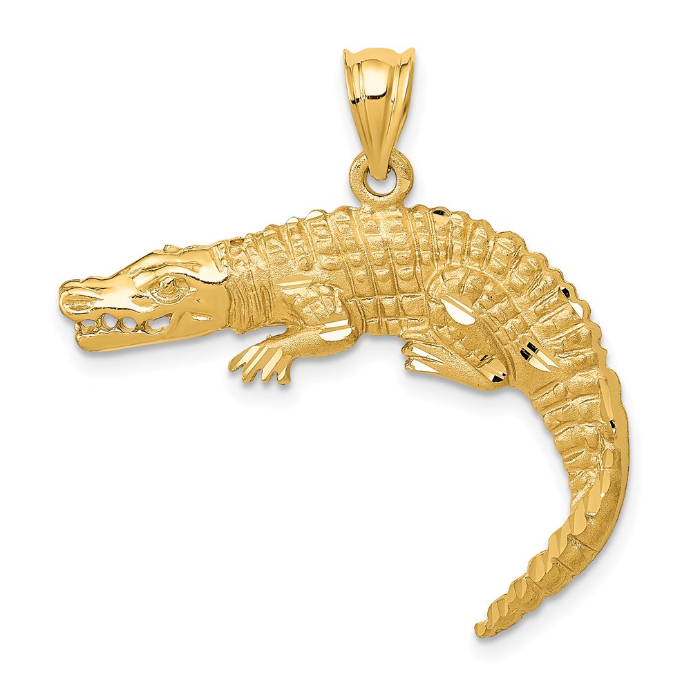 C128.jpg 14k Alligator Pendant - Image 1