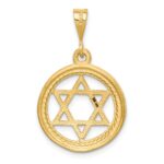 14k Star Of David Round Charm - Image 3