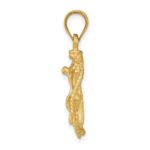 14k Satin Diamond-cut Mariners Crucifix Pendant - Image 2